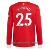 Manchester United Jadon Sancho 25 Hjemme 2021-22 - Herre Langermet Fotballdrakt